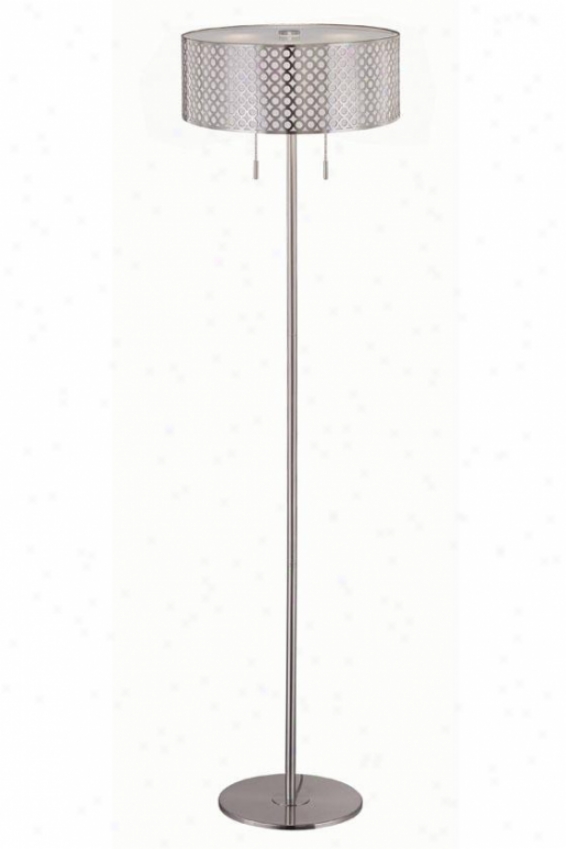 "netto Floor Lamp - 59.5h X 16""w, Silver"