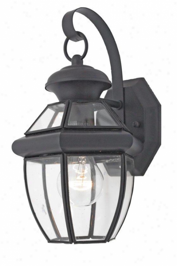 "newbury 1-light 12.5""h Outdoor Wall Lantern - Small/1-light, Black"