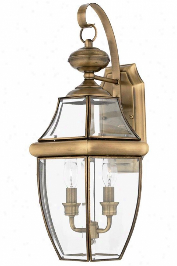 Newbury 2-light Outdoor Wall Lantern - Large/2-light, Copper Brass