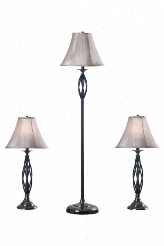 Nolan Lamps - Set Of 3 - Set/3, Bronze