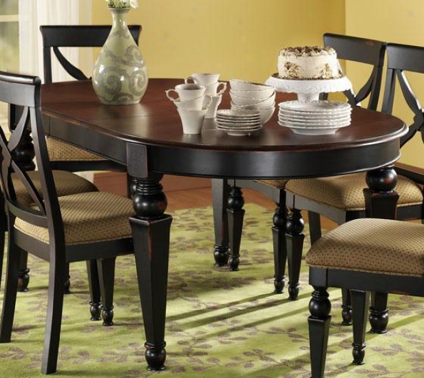 North Heights Dining Table - Cherry, Black