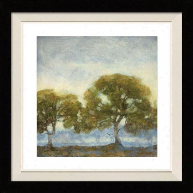 Oaks In The Mist Framed Wall Art - I, Floated Black