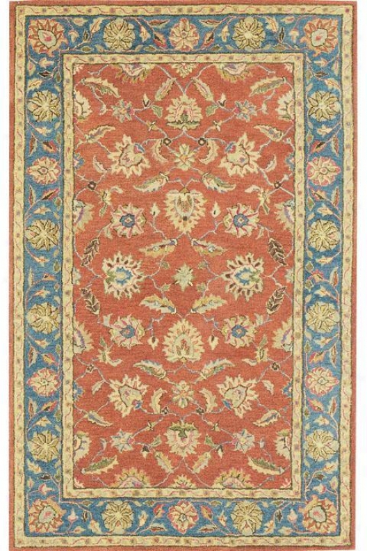 "old London Area Rug - 9'6""x13'6"", Coral"