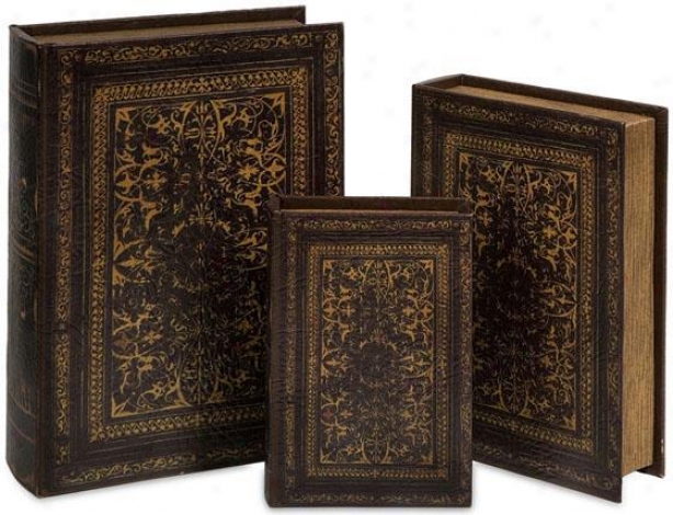 Old Planet Book Box Collection - Set Of 3 - Set Of 3, Black