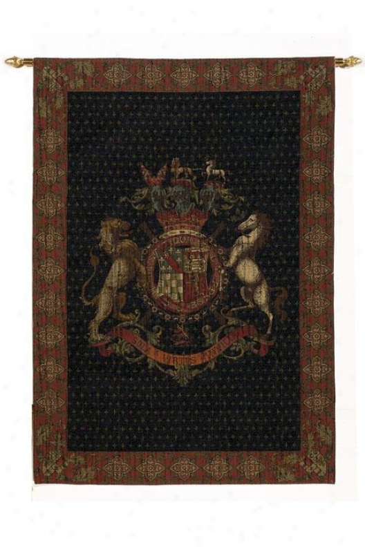 "old World Crest Tapestry - 72""hx51""w, Multi"