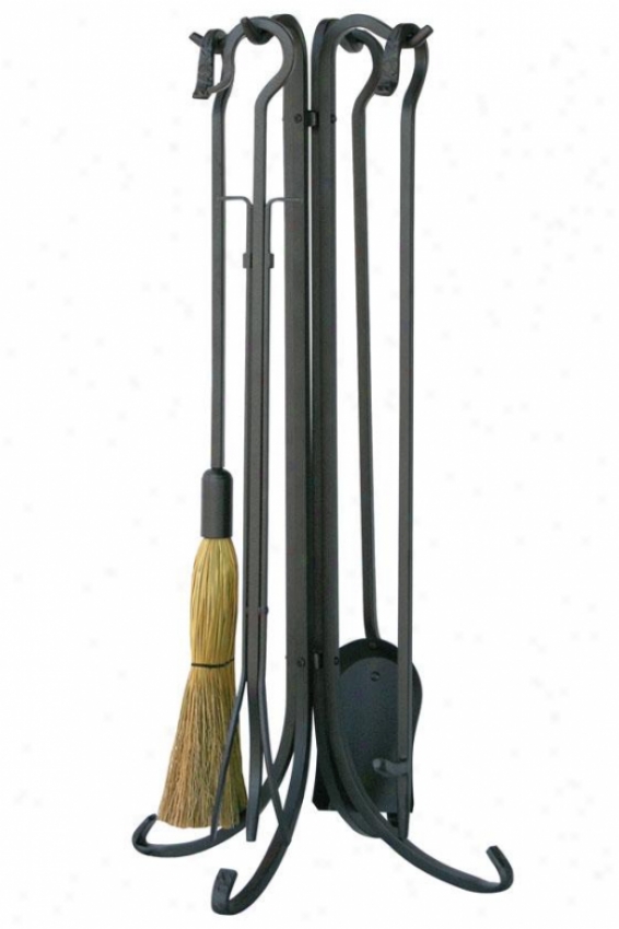 "olde World Fireplace Tool Set - 33""hx9""wx9""d, Charcoal Gray"