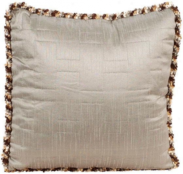 "olivia Pillow - 18"" Square, Chocolate Brown"