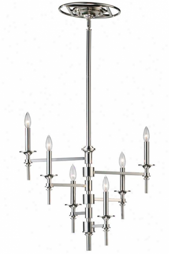 Omega Chandelier - 6-light, Steel Gray Nickel