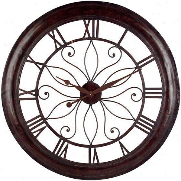 "open Back Wall Clock - 30""d, Pumpkin"