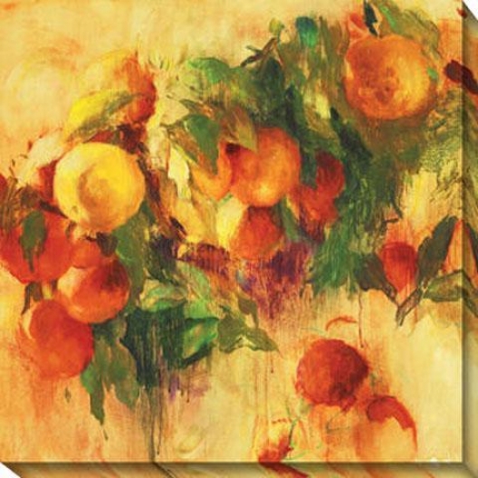 "oranges Canvas Wall Art - 40""hx40""w, Yellow"