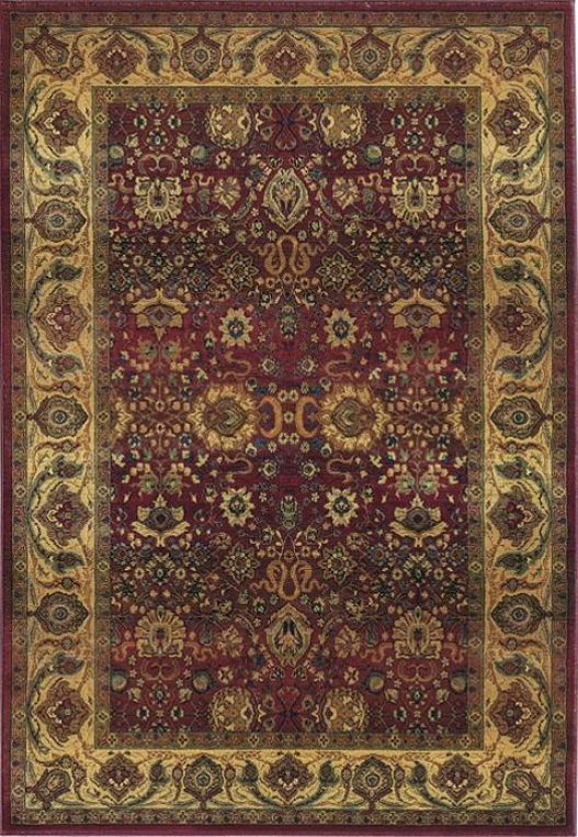 Oriental Weavers Exhilaration Area Rug - 10'round, Burgundy