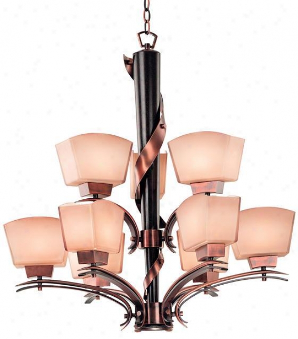 Oslo 9-light Chandelier - 9Illustration, Brown