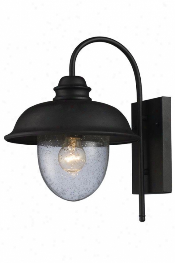 "outdoor Caf Outdoor Sconce - 15""hx12""w, Black"