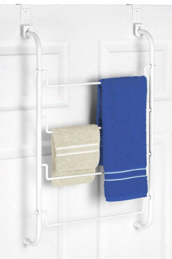 "over The Door Towel Rack - 26""hx17""wx4""d, White"