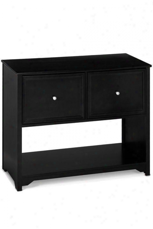 Oxford 2-drawer File Cabinet I - 2-drwr Console, Black