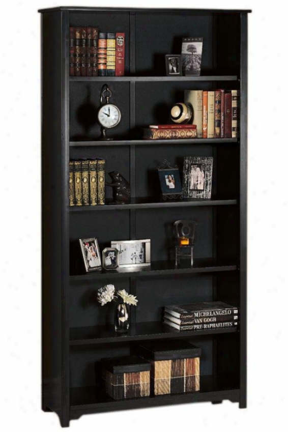 "oxford 36""w 6-shelf Bookcase - Six-shelf/36w, Black"