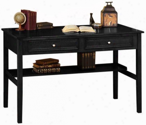 "oxford 48""w Standard Writing Desk - Two-drawer, Black"