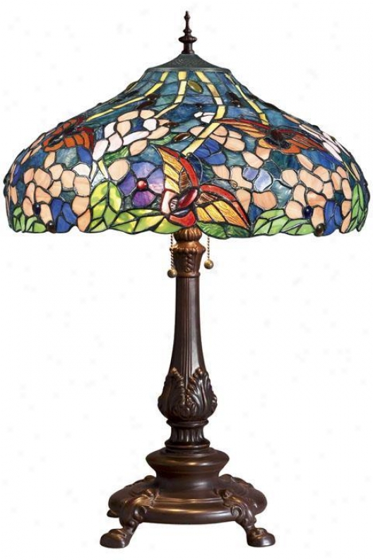 Oyster Bay Butterflies Medium Table Lamp - Medium Table, Multi