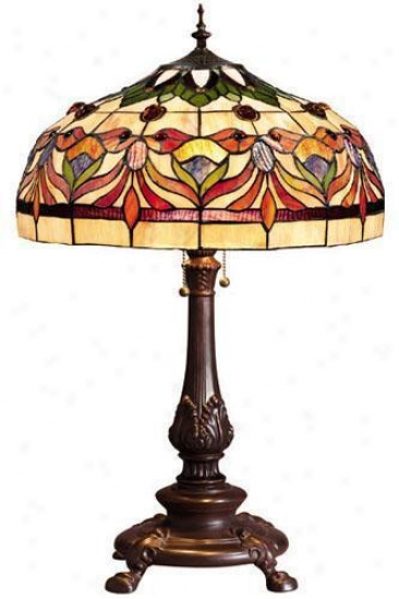 Oyster Bay Kaleidoscope Medium Table Lamp - Medium Table, Red