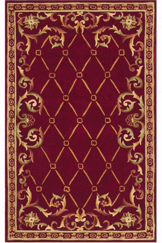 "palisade Ii Area Rug - 5'9"" Round, Burgundy"