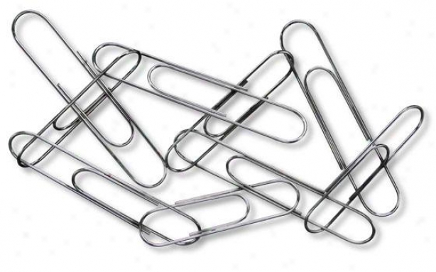 Paper Clips Wall Sculpture - 38hx27wx6d, Gray