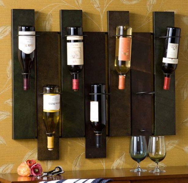 "parallels Wine Storage - 32""wx27.25""h, Earthtones"