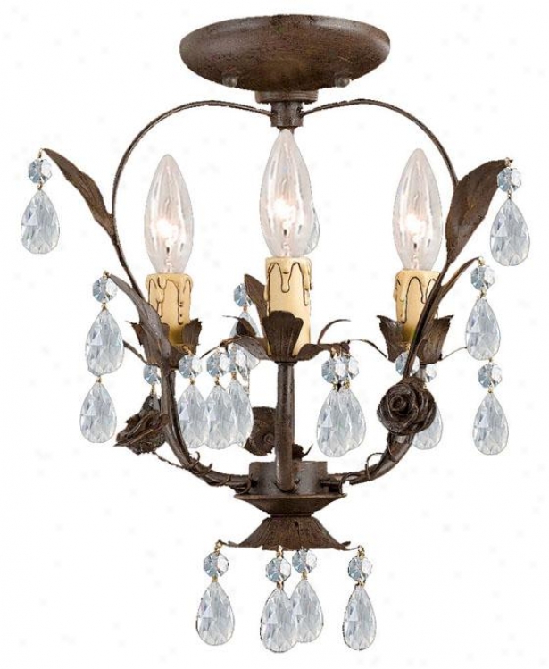 "paris 12""w Flea Market Flush Prepare - 3-light, Tan"