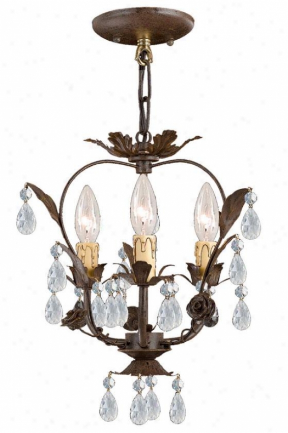 Paris Flea Market Mini Chandelier - 3-light, Convert into leather