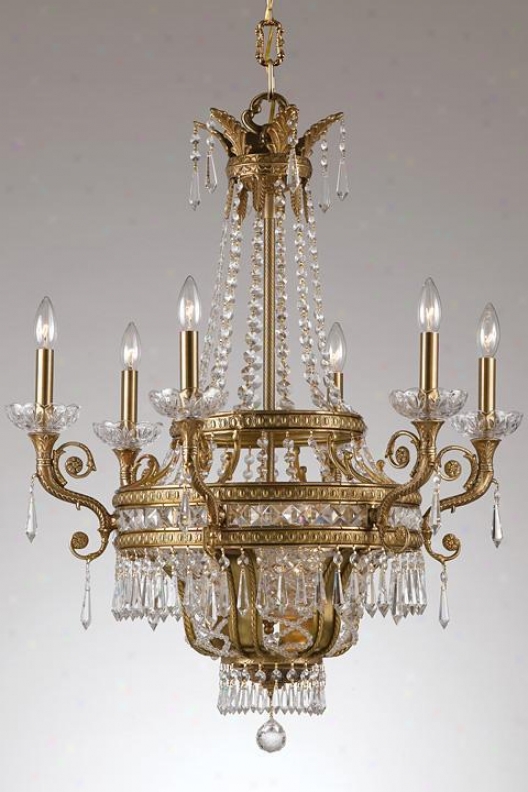 "paris Flea Nine-light Crystal Chandelier - 30""hx28""w, Brown Bronze"