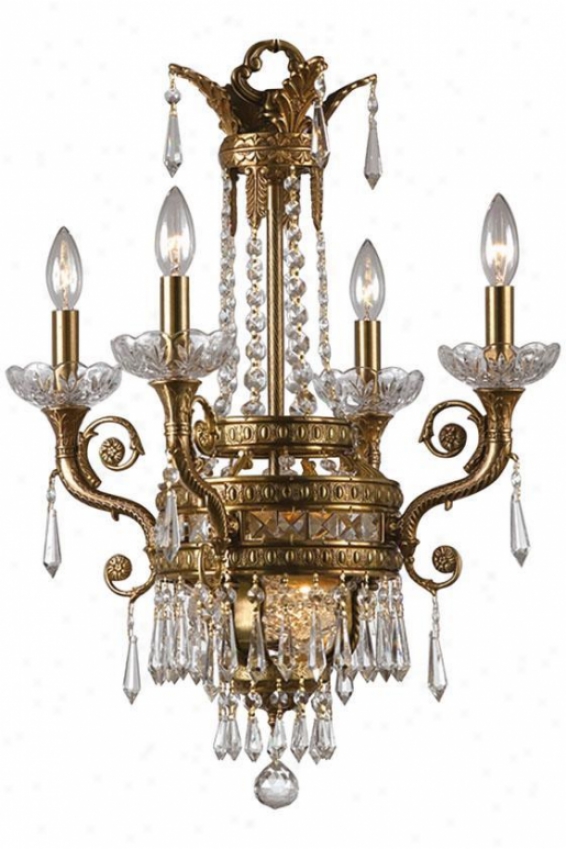 "paris Flea Six-light Crysta1 Chandelier - 26""hx20""w, Bronze Bronze"