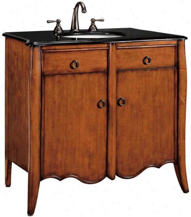 "parisian Bathroom Vanity - 35""hx37""w, Tan Wood"