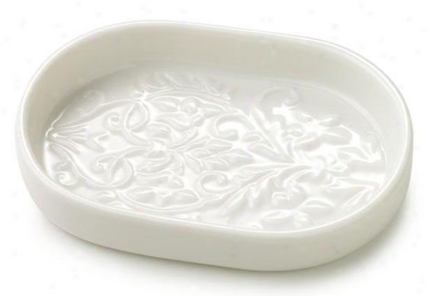 Parisian Soap Dish - Soap Dish, White Porcelain