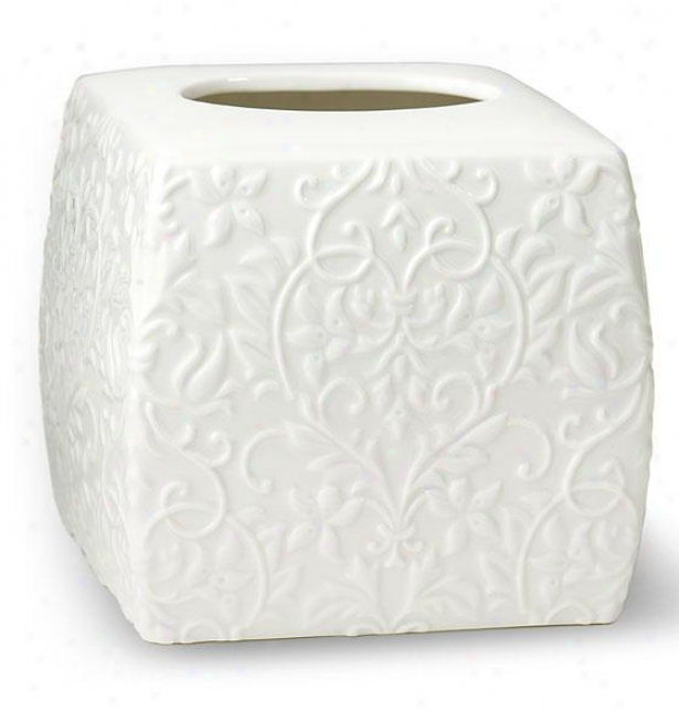 Parisian Tissue Holder - Tissue Holder, White Porcelain
