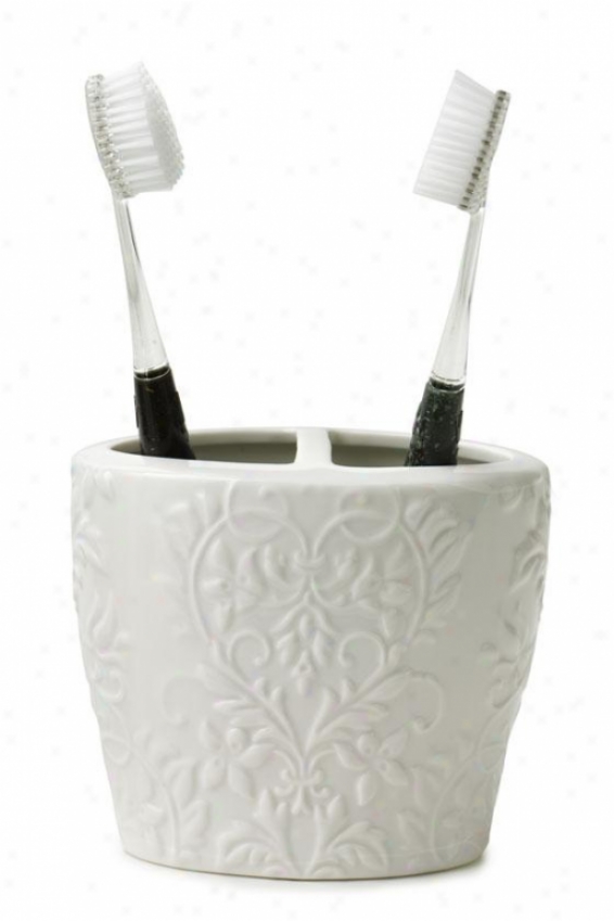 Parisian Toothbrush Holder - Toothbrush Hldr, White Porcelain