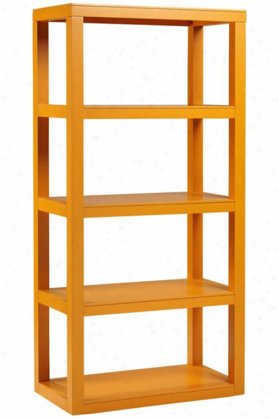 "parsons Bookcase - 62""x30"", Orange"
