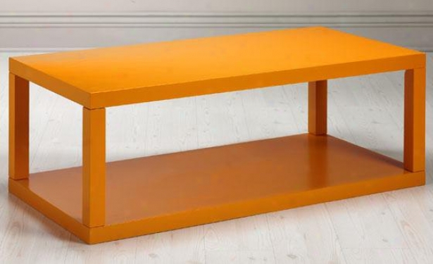 "parsons Coffee Table - 18""hx48""w, Orange"