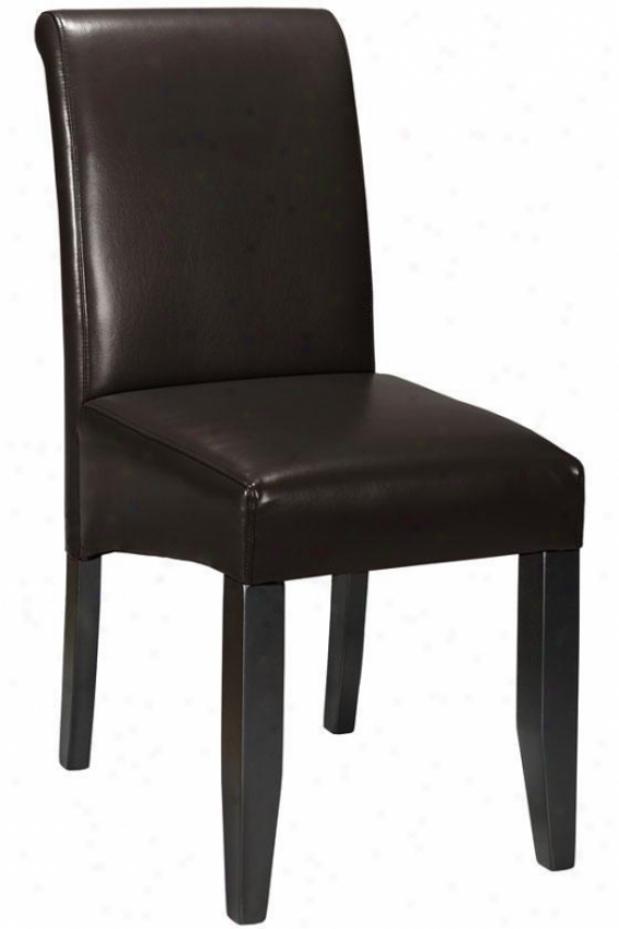 "arsons Rolled-back Leather Chair - 38""h, Coffee Brown"