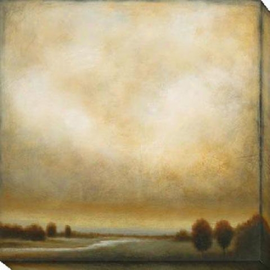 Partly Cloudy Ii Canvas Wall Art - Ii, Beige