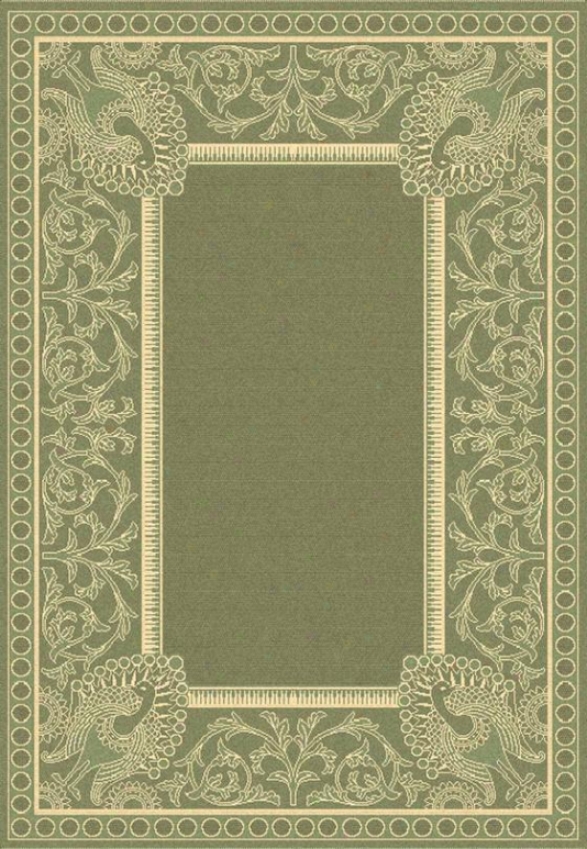 "pavo Area Rug - 2'x3'7"", Olive/nstural"