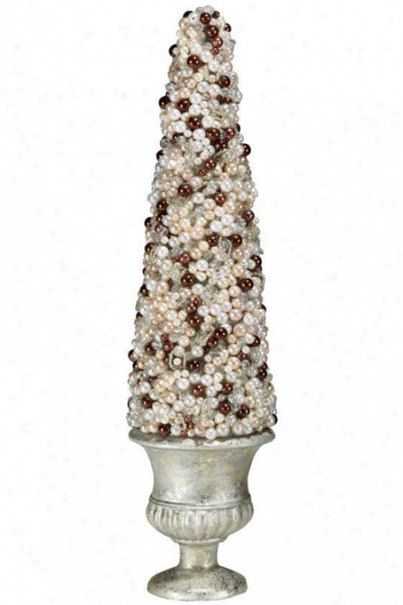 "pearl Cone Topiary - 18""h, Multi"