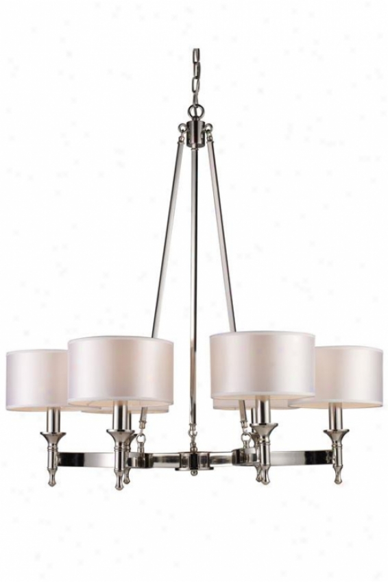 Penbrooke Chandelier - 6-light, Steel Gray Nickel