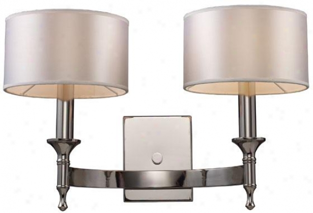 "penbrooke Sconce - 12""hx19""w, Steel Gray Nickel"