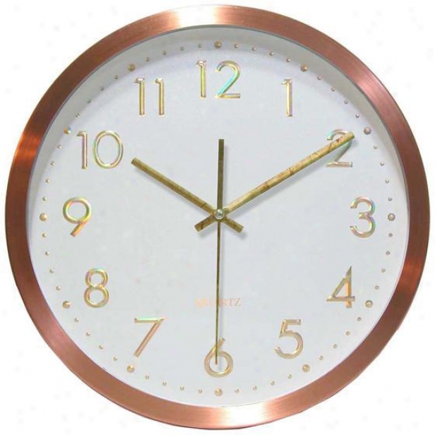 "penny For Y0ur Tome Wall Clock - 12""d, Copper"