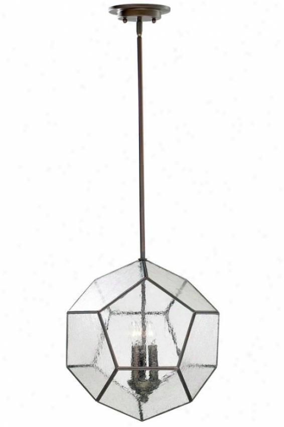 Pentagon Chandelier - 3-light, Oiled Bronze