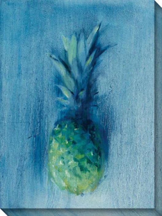 Pineapples I Canvas Wall Art - I, Blue