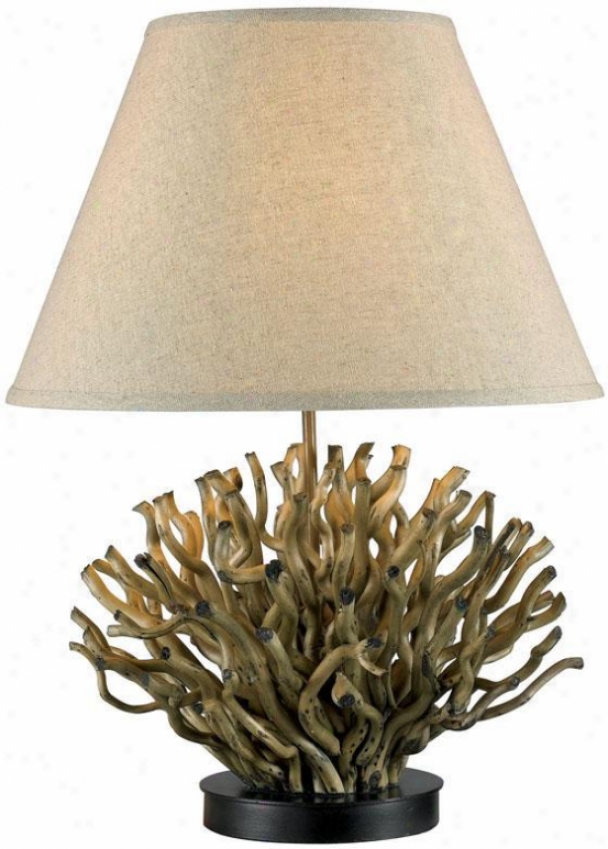 "pipeer Table Lamp - 26""hx18""d, Natural Reed"