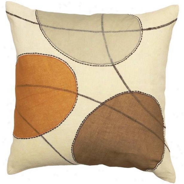 "plaza Pillows - Set Of 2 - 18""x18"", Beige"