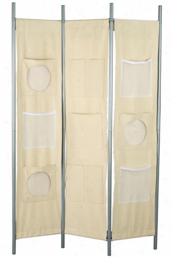 "pocketz Folding Screen - 71""hx48""w, Silver"