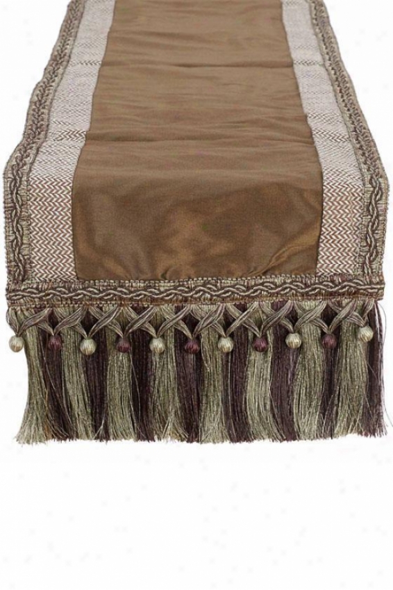 "Refined Table Runner - 12""hx72""w, Chocolate Brown"