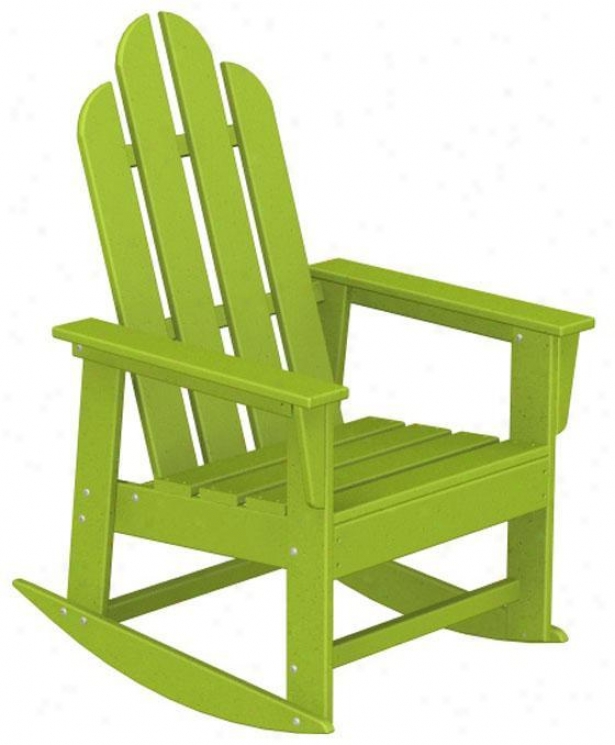 "polywood  Adirondack Rockihg Chair - 41""hx26.5""w, Lime Green"